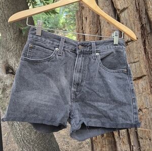 Levis Womens Charcoal Gray Dad Jean Shorts Size 24